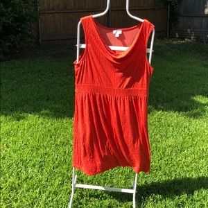 Loft dress Size XL Orange Patterned